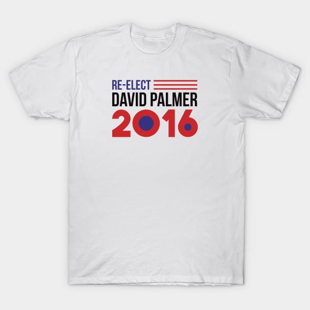 Re-Elect David Palmer 2016 (Flag) T-Shirt by PsychicCat